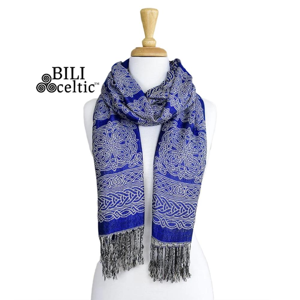 Royal blue and white sales scarf