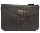 Celtic Leather Coin Purse with RFID Blocking Technology - Multiple Colors