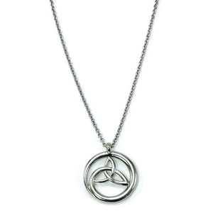 Swirling Trinity Knot Necklace