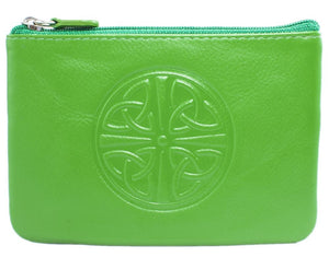 Celtic Leather Coin Purse with RFID Blocking Technology - Multiple Colors