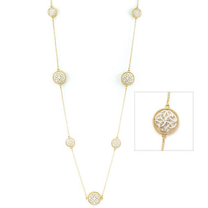 Two-Tone Multi Trinity Circular Necklace