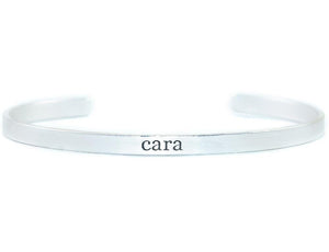 Irish Word Bracelet - cara (friend)// silvertone