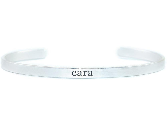 Irish Word Bracelet - cara (friend)// silvertone