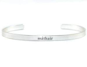Irish Word Bracelet - máthair (mother)/silvertone