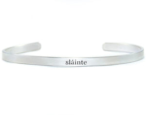 Irish Word Bracelet - sláinte (cheers/to your health)/silvertone