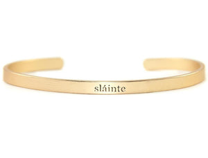 Irish Word Bracelet - sláinte (cheers/to your health)/goldtone