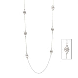 Trinity Knot Repetitive Pattern Crystal (Rhinestone) Necklace