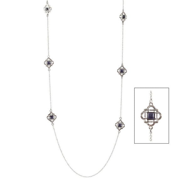 Sodalite Repetitive Pattern Celtic Necklace