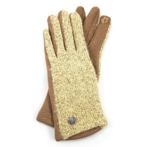 Light Tan Gloves with Celtic Button