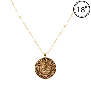 Celtic Knot Encircled Trinity Knot Pendant