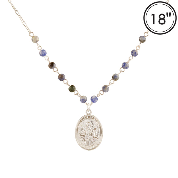 Our Lady of Knock Sodalite Necklace