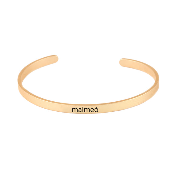 Irish Word Bracelet - maimeó (grandmother)/goldtone