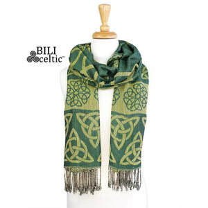 Anne Trinity Celtic Knot Scarf - Kelly/Lime