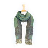 Mary Wine/Teal Celtic Knot Reversible Scarf